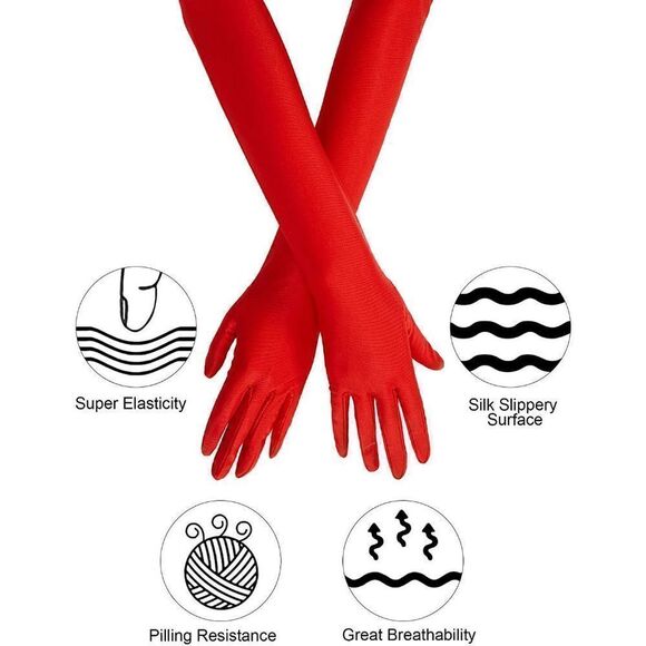 ❤️✨ 5PCS 1920s Red Accessories Flapper Great Gatsby Retro Costume Set NEW - Picture 14 of 16